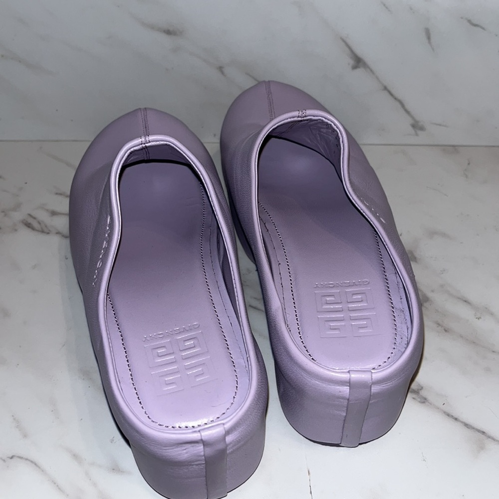 NEW Givenchy G Lambskin Platform Mule Clogs Purple Lilac sz 35 / 5 (j21) - Picture 5 of 7
